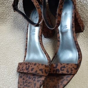 Cute Cheetah print ankle strap size 9.5